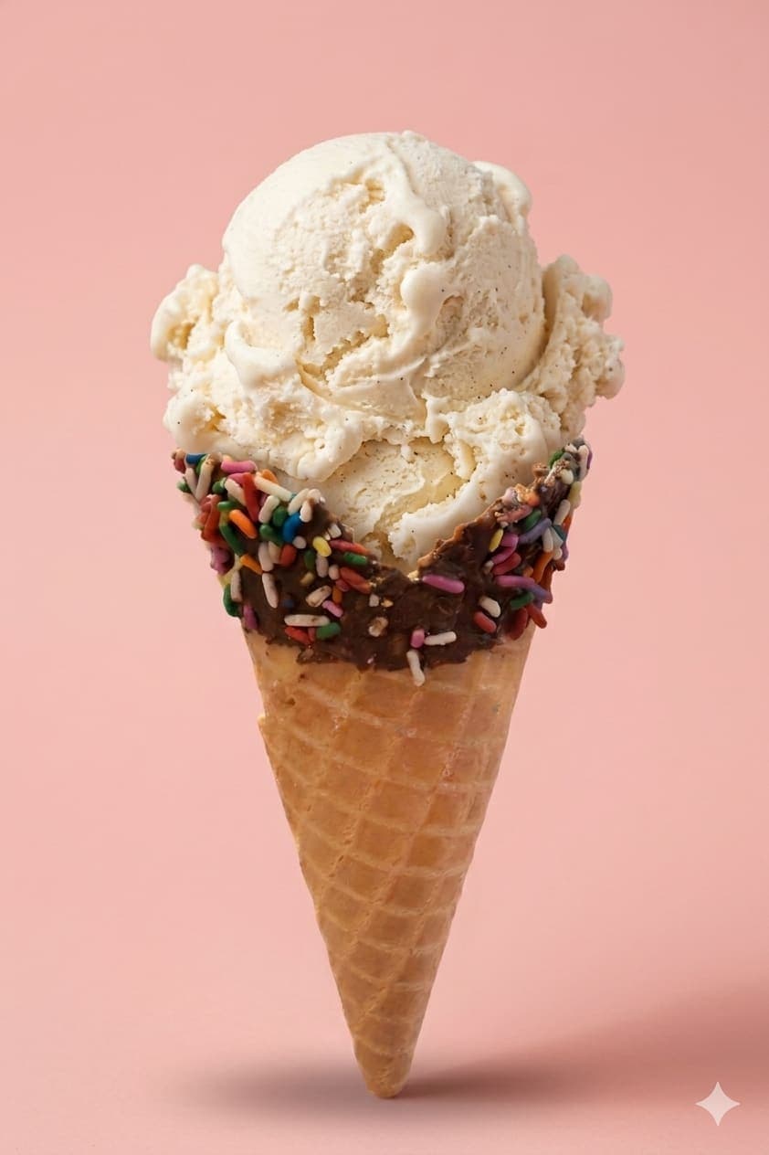 Hand-scooped ice cream